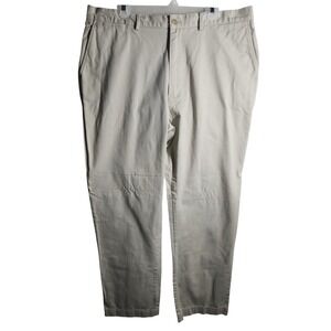 Polo Ralph Lauren Classic Chino Pants Mens 40x32 Beige Cotton Flat Front Casual